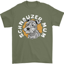 Schnauzer Mum Funny Dog Mens T-Shirt 100% Cotton Military Green