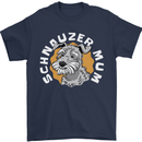 Schnauzer Mum Funny Dog Mens T-Shirt 100% Cotton Navy Blue