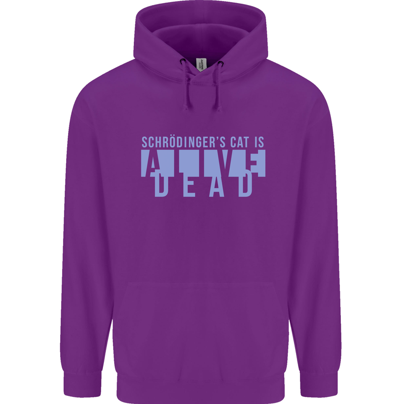 Schrodingers Cat Dead Alive Childrens Kids Hoodie Purple