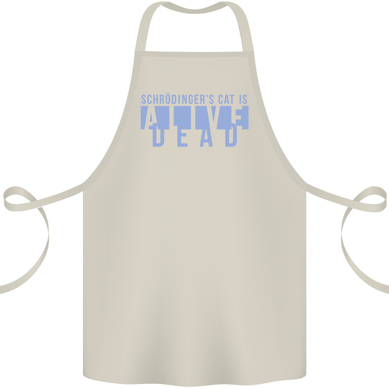 Schrodingers Cat Dead Alive Cotton Apron 100% Organic Natural