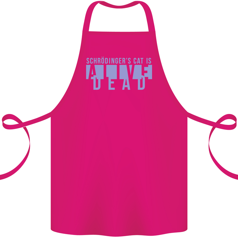 Schrodingers Cat Dead Alive Cotton Apron 100% Organic Pink