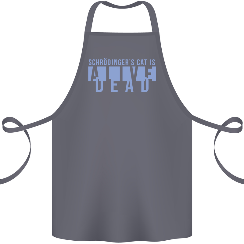 Schrodingers Cat Dead Alive Cotton Apron 100% Organic Steel