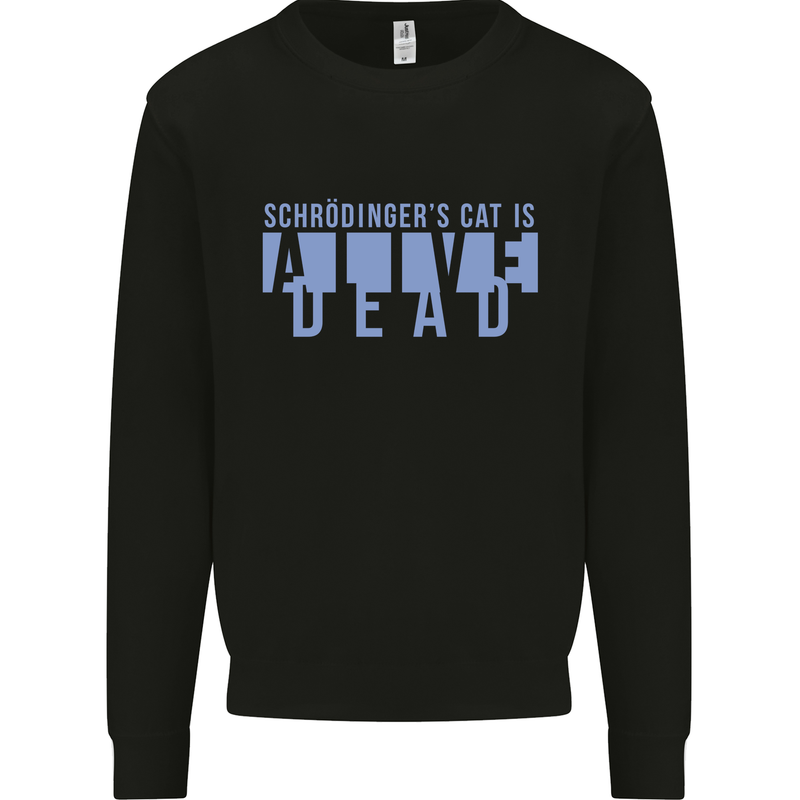 Schrodingers Cat Dead Alive Kids Sweatshirt Jumper Black