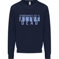 Schrodingers Cat Dead Alive Kids Sweatshirt Jumper Navy Blue