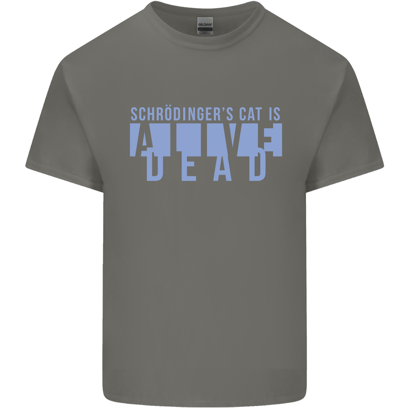 Schrodingers Cat Dead Alive Kids T-Shirt Childrens Charcoal