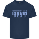 Schrodingers Cat Dead Alive Kids T-Shirt Childrens Navy Blue