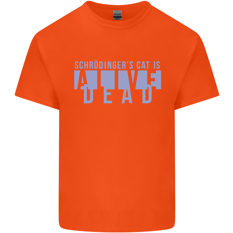 Schrodingers Cat Dead Alive Kids T-Shirt Childrens Orange