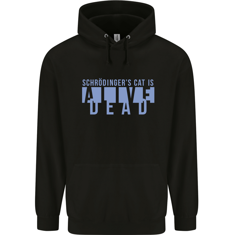 Schrodingers Cat Dead Alive Mens 80% Cotton Hoodie Black