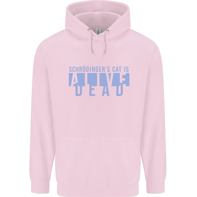 Schrodingers Cat Dead Alive Mens 80% Cotton Hoodie Light Pink