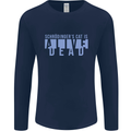 Schrodingers Cat Dead Alive Mens Long Sleeve T-Shirt Navy Blue