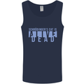 Schrodingers Cat Dead Alive Mens Vest Tank Top Navy Blue