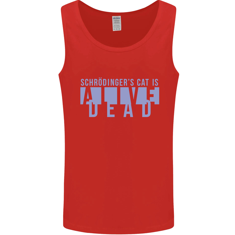 Schrodingers Cat Dead Alive Mens Vest Tank Top Red