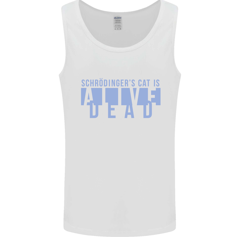 Schrodingers Cat Dead Alive Mens Vest Tank Top White