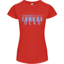 Schrodingers Cat Dead Alive Womens Petite Cut T-Shirt Red
