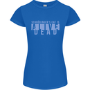 Schrodingers Cat Dead Alive Womens Petite Cut T-Shirt Royal Blue