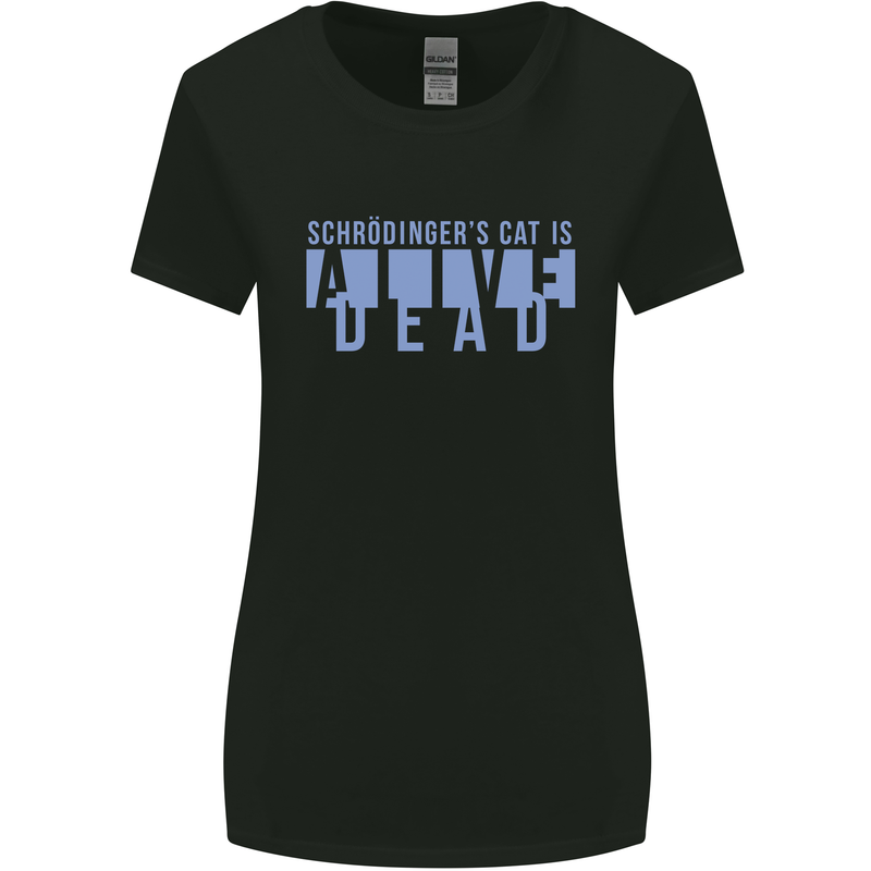 Schrodingers Cat Dead Alive Womens Wider Cut T-Shirt Black