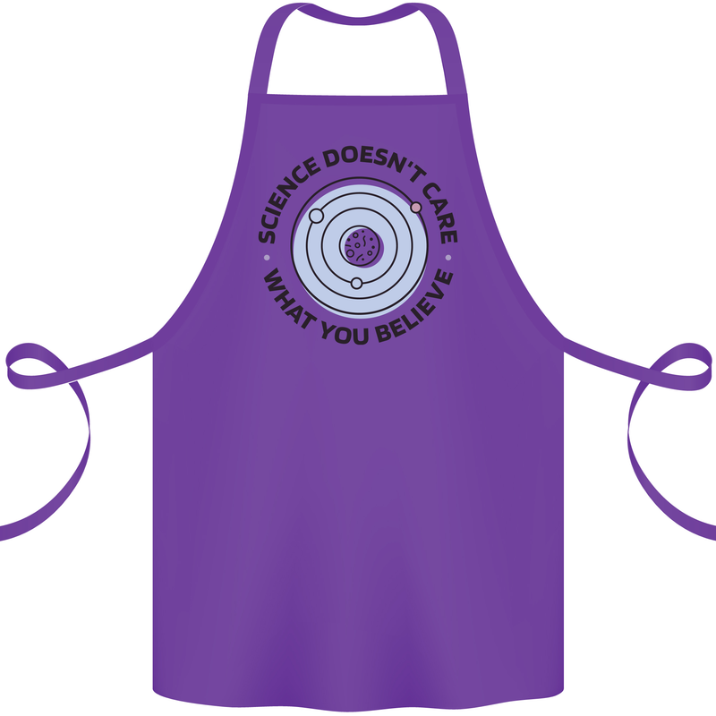 Science Doesnt Care Atheism Atheist Funny Cotton Apron 100% Organic Purple