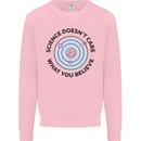 Science Doesnt Care Atheism Atheist Funny Kids Sweatshirt Jumper Light Pink
