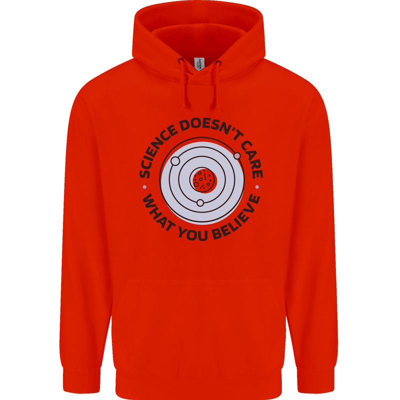 Science Doesnt Care Atheism Atheist Funny Mens 80% Cotton Hoodie Bright Red