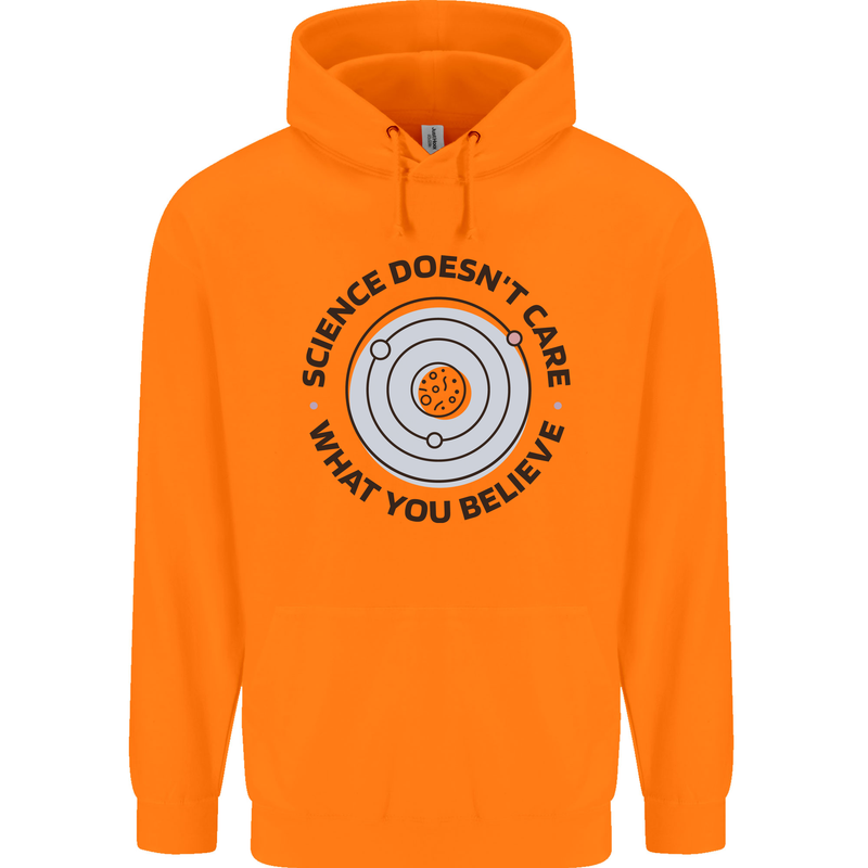 Science Doesnt Care Atheism Atheist Funny Mens 80% Cotton Hoodie Orange