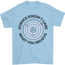 Science Doesnt Care Atheism Atheist Funny Mens T-Shirt 100% Cotton Light Blue