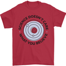 Science Doesnt Care Atheism Atheist Funny Mens T-Shirt 100% Cotton Red