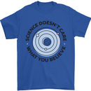 Science Doesnt Care Atheism Atheist Funny Mens T-Shirt 100% Cotton Royal Blue