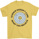 Science Doesnt Care Atheism Atheist Funny Mens T-Shirt 100% Cotton Yellow