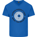 Science Doesnt Care Atheism Atheist Funny Mens V-Neck Cotton T-Shirt Royal Blue