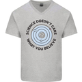 Science Doesnt Care Atheism Atheist Funny Mens V-Neck Cotton T-Shirt Sports Grey
