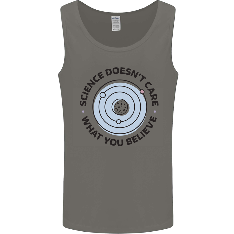 Science Doesnt Care Atheism Atheist Funny Mens Vest Tank Top Charcoal