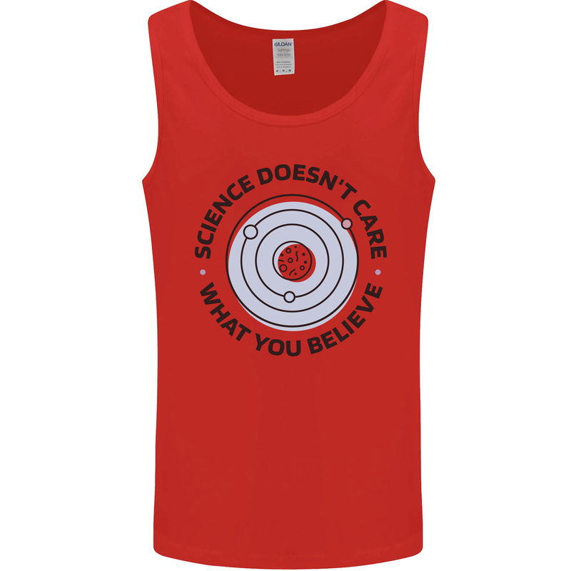 Science Doesnt Care Atheism Atheist Funny Mens Vest Tank Top Red