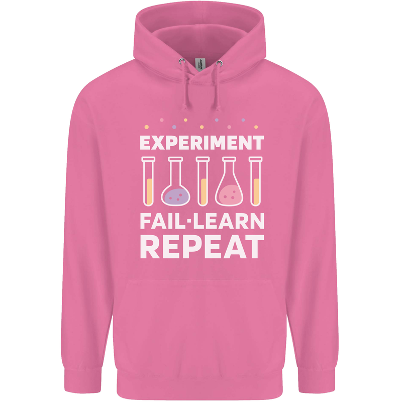 Science Experiment Fail Repeat Chemistry Geek Childrens Kids Hoodie Azalea