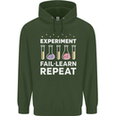 Science Experiment Fail Repeat Chemistry Geek Childrens Kids Hoodie Forest Green