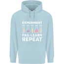 Science Experiment Fail Repeat Chemistry Geek Childrens Kids Hoodie Light Blue
