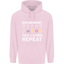 Science Experiment Fail Repeat Chemistry Geek Childrens Kids Hoodie Light Pink