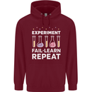 Science Experiment Fail Repeat Chemistry Geek Childrens Kids Hoodie Maroon