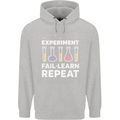 Science Experiment Fail Repeat Chemistry Geek Childrens Kids Hoodie Sports Grey