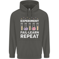 Science Experiment Fail Repeat Chemistry Geek Childrens Kids Hoodie Storm Grey