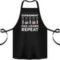 Science Experiment Fail Repeat Chemistry Geek Cotton Apron 100% Organic Black