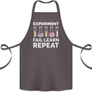 Science Experiment Fail Repeat Chemistry Geek Cotton Apron 100% Organic Dark Grey