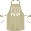 Science Experiment Fail Repeat Chemistry Geek Cotton Apron 100% Organic Khaki