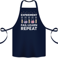 Science Experiment Fail Repeat Chemistry Geek Cotton Apron 100% Organic Navy Blue