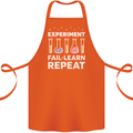Science Experiment Fail Repeat Chemistry Geek Cotton Apron 100% Organic Orange