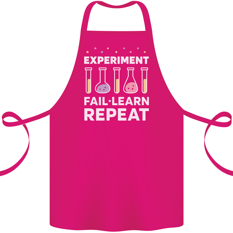 Science Experiment Fail Repeat Chemistry Geek Cotton Apron 100% Organic Pink