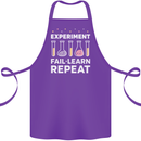 Science Experiment Fail Repeat Chemistry Geek Cotton Apron 100% Organic Purple