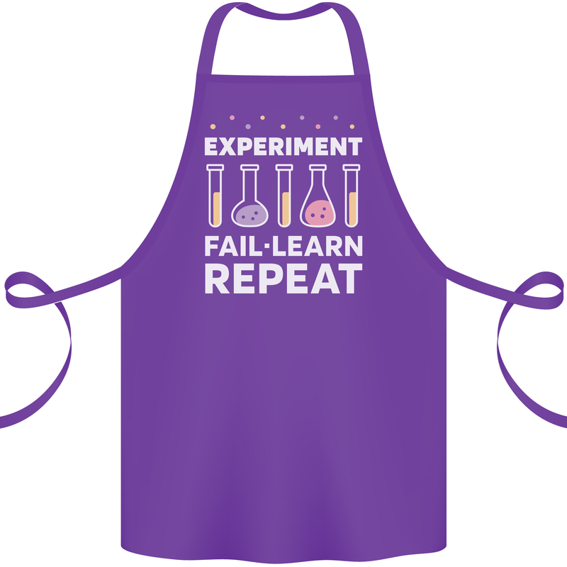 Science Experiment Fail Repeat Chemistry Geek Cotton Apron 100% Organic Purple