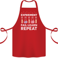 Science Experiment Fail Repeat Chemistry Geek Cotton Apron 100% Organic Red