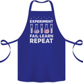 Science Experiment Fail Repeat Chemistry Geek Cotton Apron 100% Organic Royal Blue