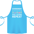 Science Experiment Fail Repeat Chemistry Geek Cotton Apron 100% Organic Turquoise